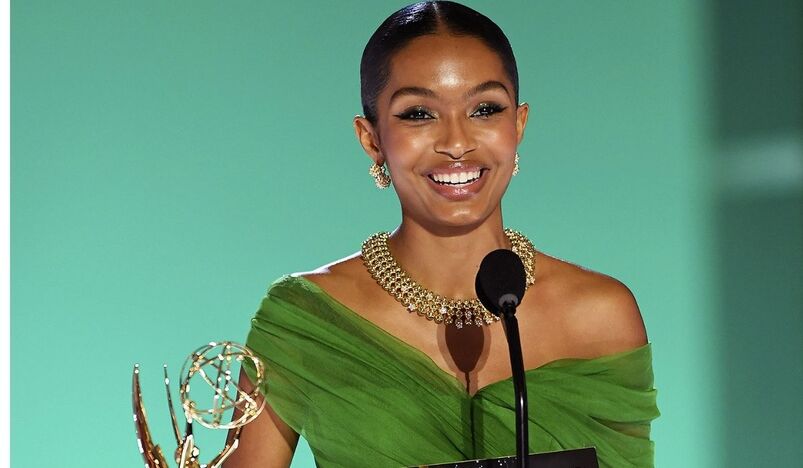 The Emmy Awards 2021 style updates Yara Shahidi wore Dior Haute Couture and looked dazzling